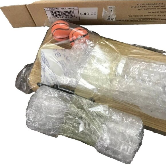 STUDIO MERCANTILE Wooden Basketball Shots Drinking Game NEW $40 Bar Man Cave New - Picture 5 of 9